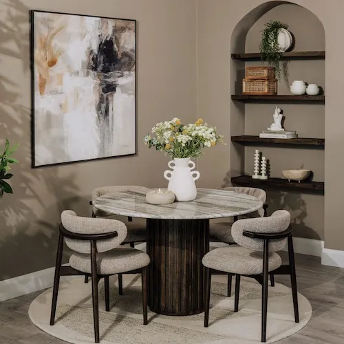Eden marble tabletop dining table at EZ Living Furniture.