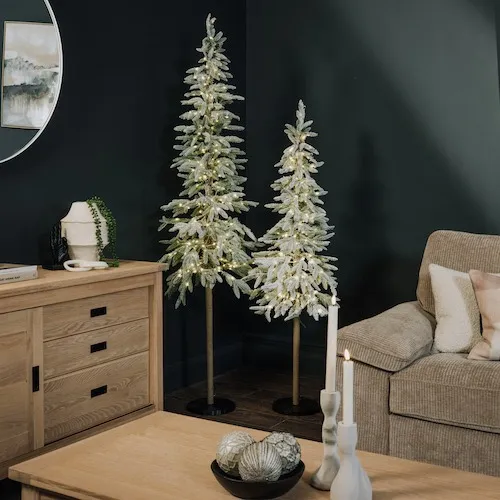 Small, slim Chamonix Christmas trees available at EZ Living Furniture.