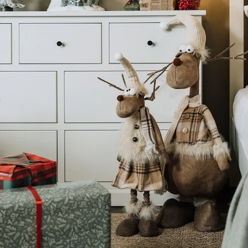 Charlie standing reindeer characters at EZ Living Furniture.