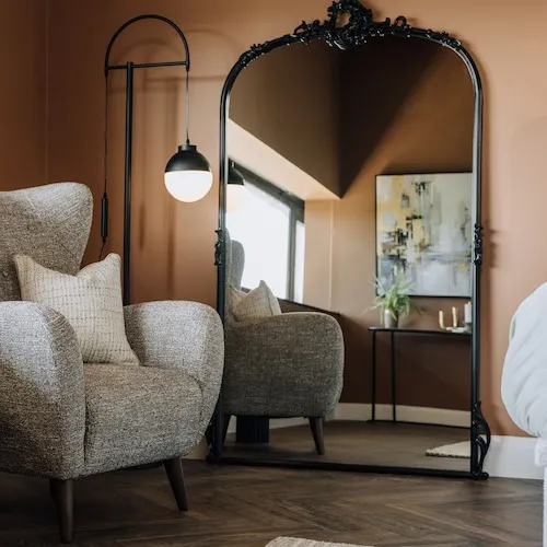 Kacey Black Full Length Mirror at EZ Living Furniture.