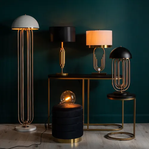 A selection of table lamps and floor lamps from EZ Living Furniture.