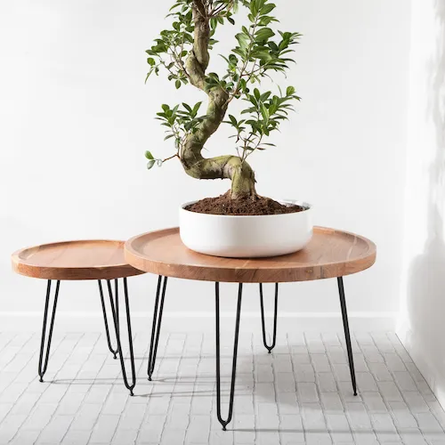 Crete rounded tables from EZ Living Furniture.