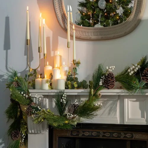 Pearl and pine wreath from EZ Living Furniture.