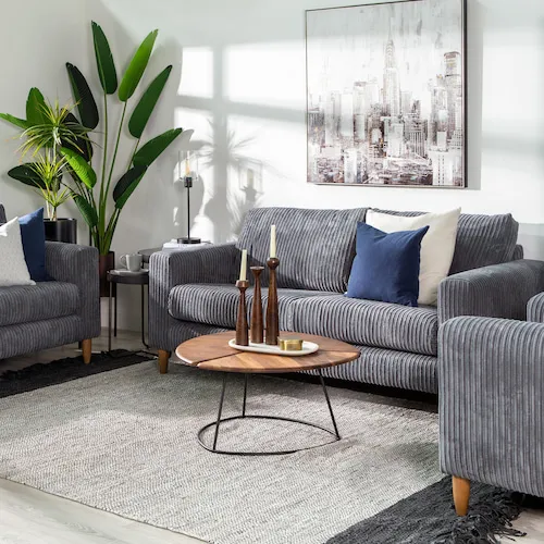 Comfy 3 seater corduroy sofa from EZ Living Furniture.