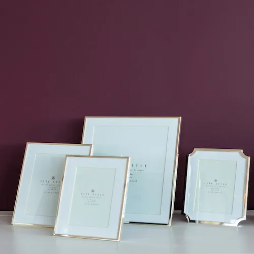 A selection of silver photo frames from EZ Living Furniture.