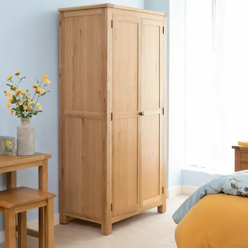 Hayley 2 door oak wardrobe from EZ Living Furniture.