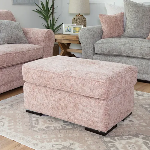 Kenmare pink footstool from EZ Living Furniture.