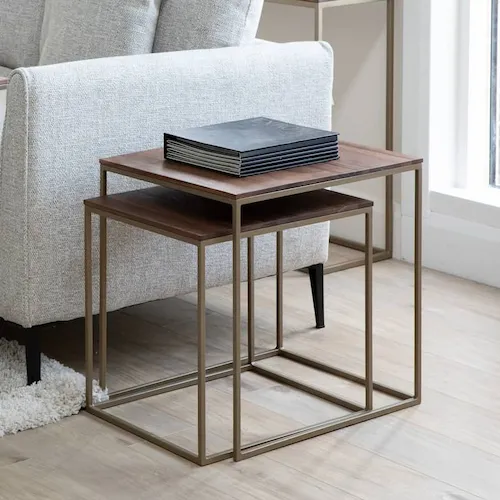 Dark walnut Aston nest of tables from EZ Living Furniture.