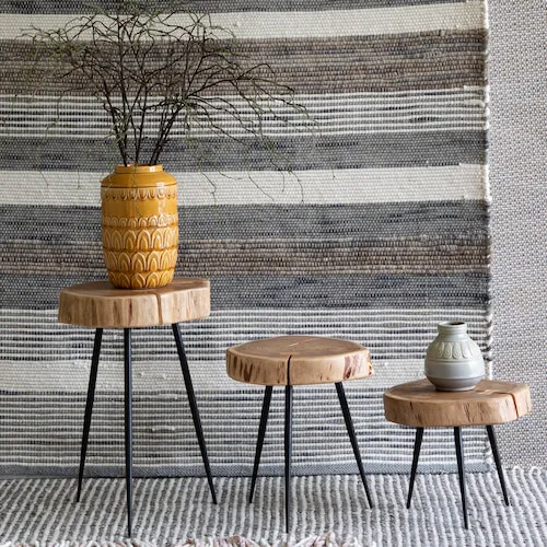 Fiji wooden top nest of tables from EZ Living Furniture.