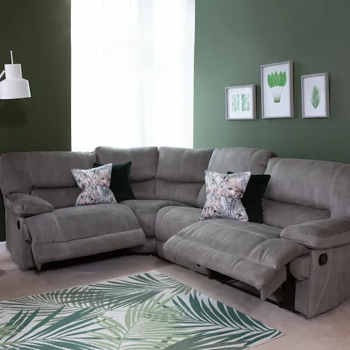 Baxter grey small recliner sofa from EZ Living Furniture.