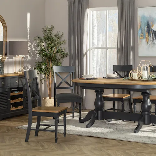 Toulouse dark grey dining range from EZ Living Furniture.