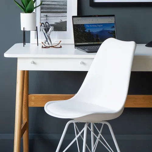 White Tia desk from EZ Living Furniture.