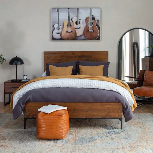 Chicago dark brown bed frame from EZ Living Furniture.