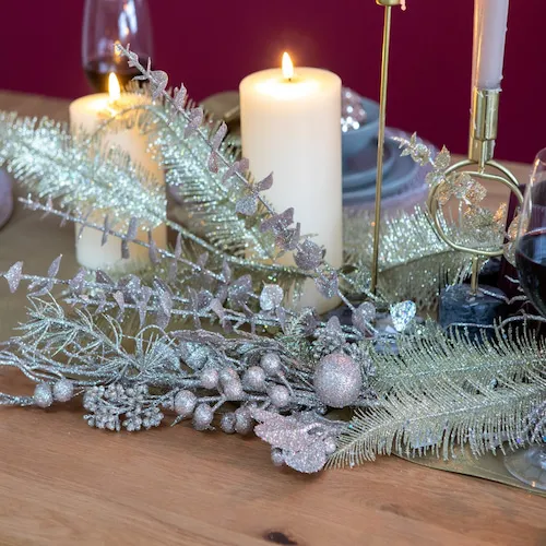 Pink and gold christmas sprays from EZ Living Furniture.