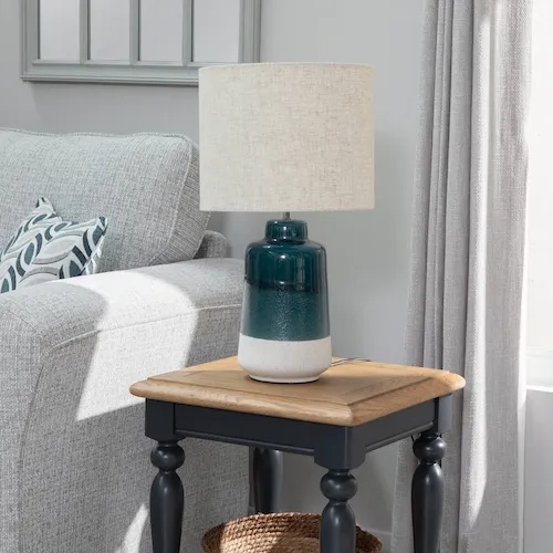 Wynn teal table lamp from EZ Living Furniture.