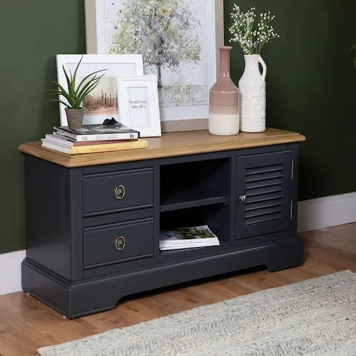 Toulouse dark grey and oak TV unit from EZ Living Furniture.