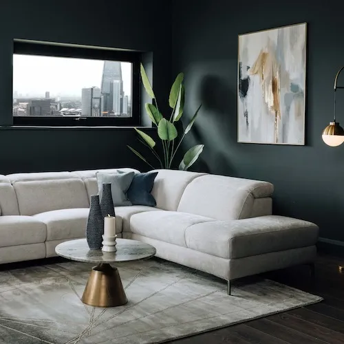 Vancouver Silver Corner Chaise from EZ Living Furniture.