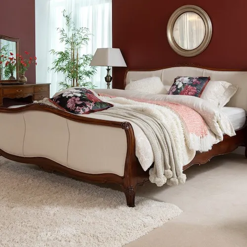 Lyon Mahogany Wood Bedroom Set at EZ Living Furniture.