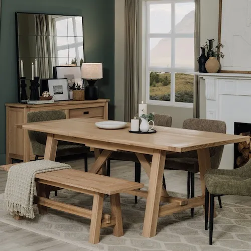 Albany Oak Extendable Dining Table at EZ Living Furniture.