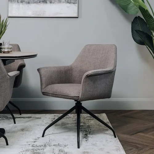 Alor Taupe Fabric Dining Chair at EZ Living Furniture.