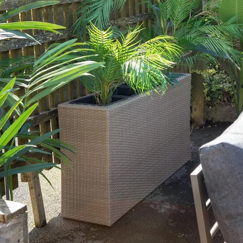 Cadiz 3 Pot Light Brown Wicker Planter at EZ Living Furniture.
