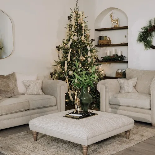 Green and Gold Christmas theme at EZ Living Furniture